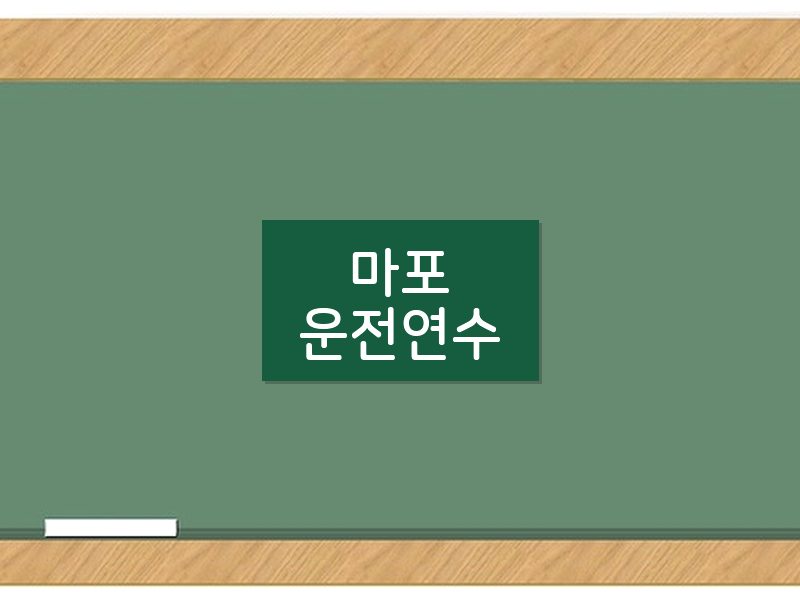 마포운전연수 후기