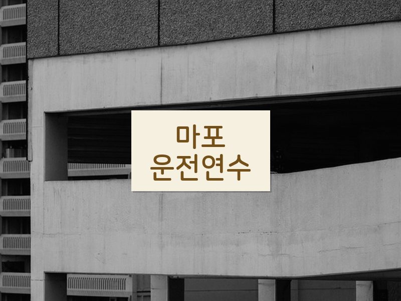 마포운전연수 후기