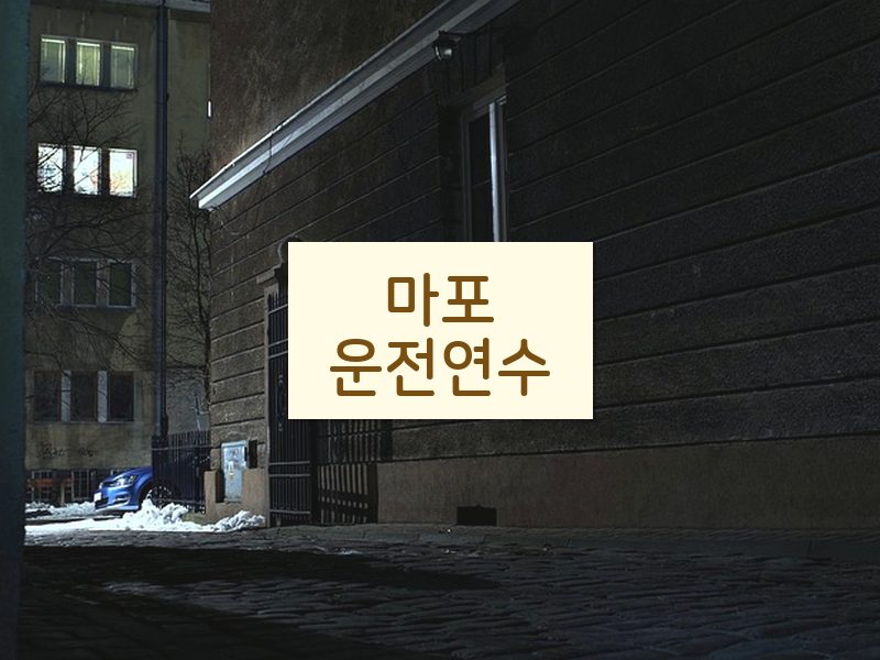 마포운전연수 후기