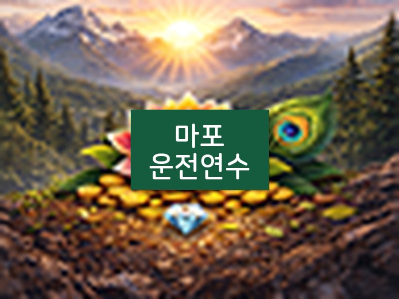 마포운전연수 후기