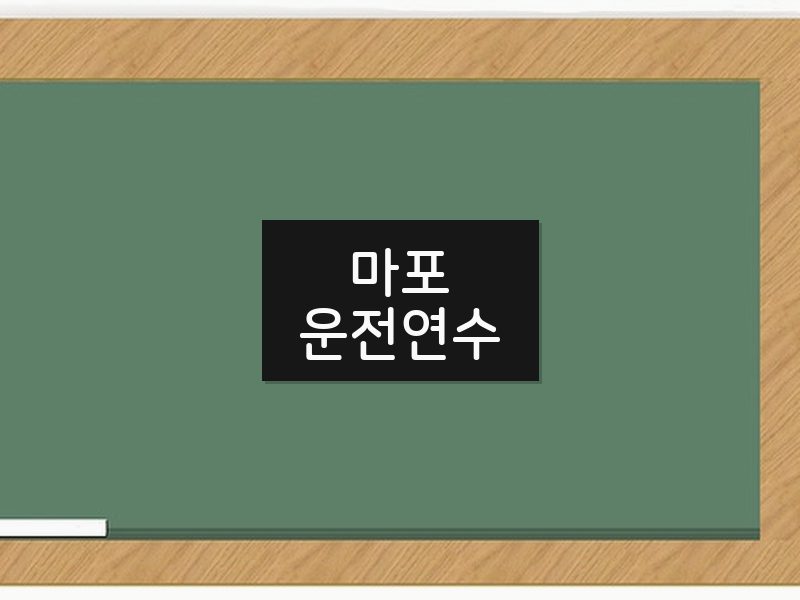 마포운전연수 후기