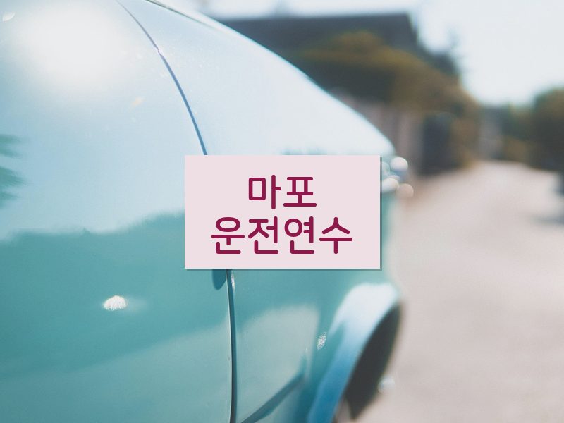 마포운전연수 후기