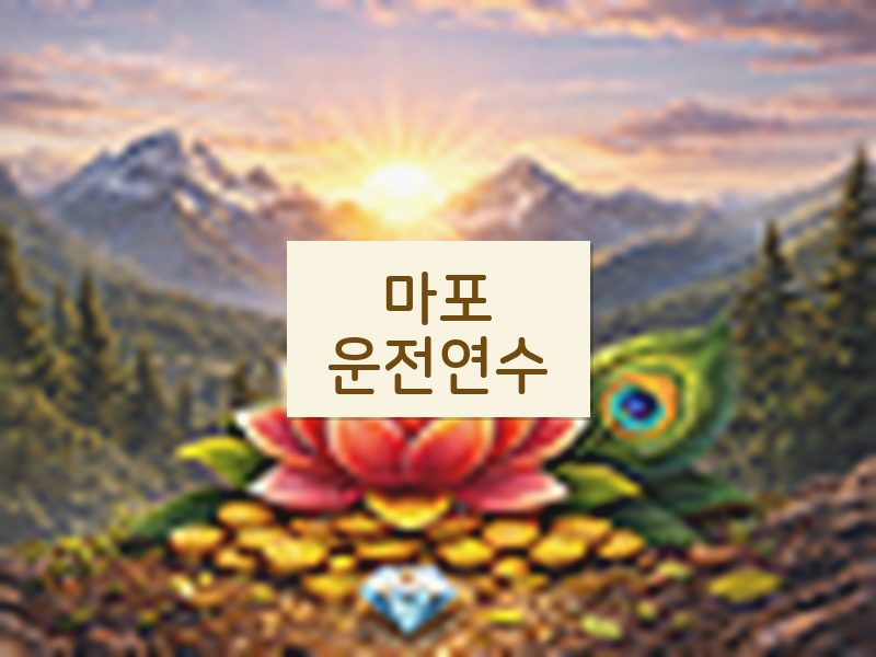 마포운전연수 후기