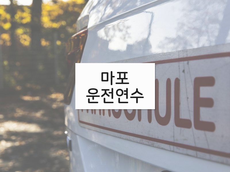 마포운전연수 후기