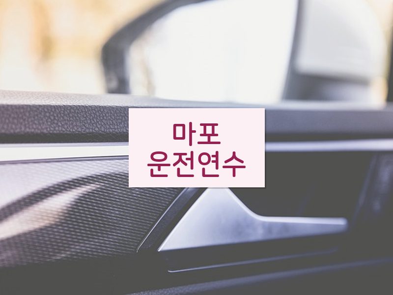 마포운전연수 후기