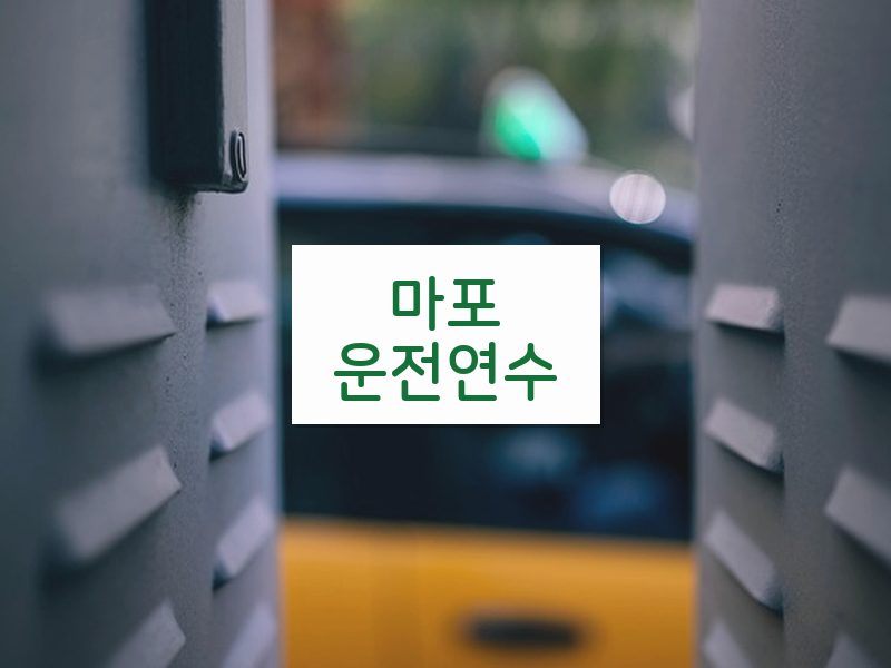 마포운전연수 후기