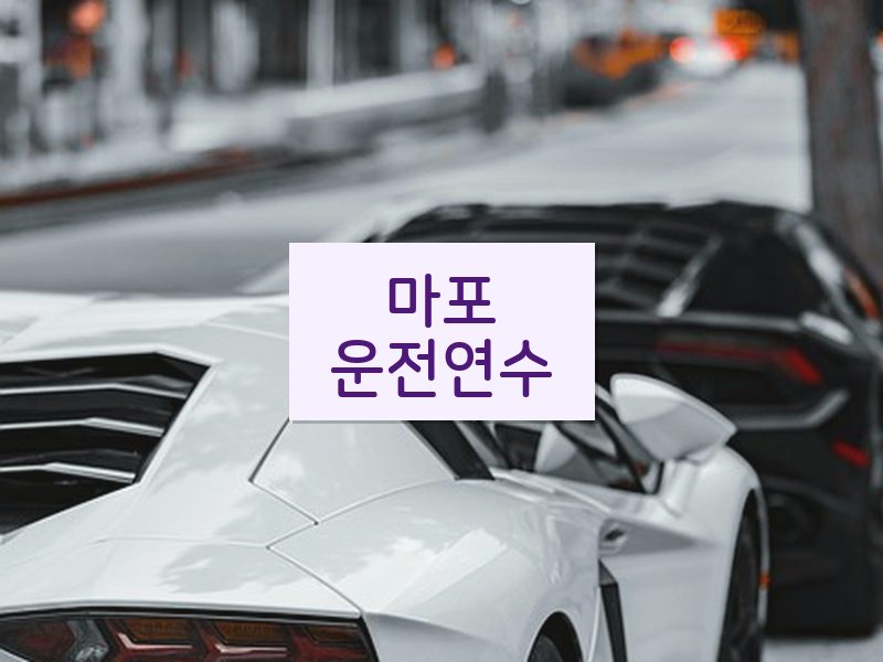 마포운전연수 후기
