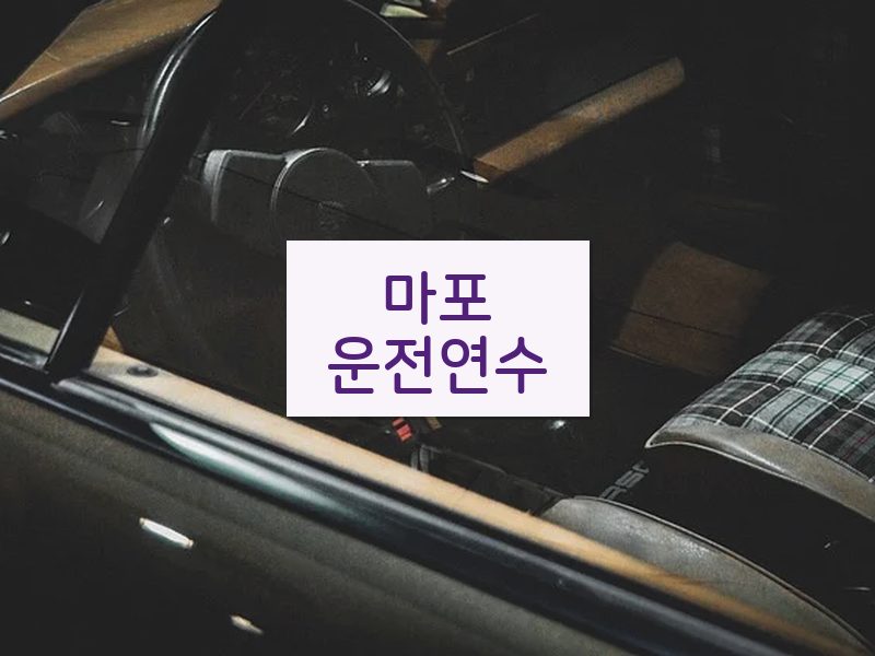 마포운전연수 후기