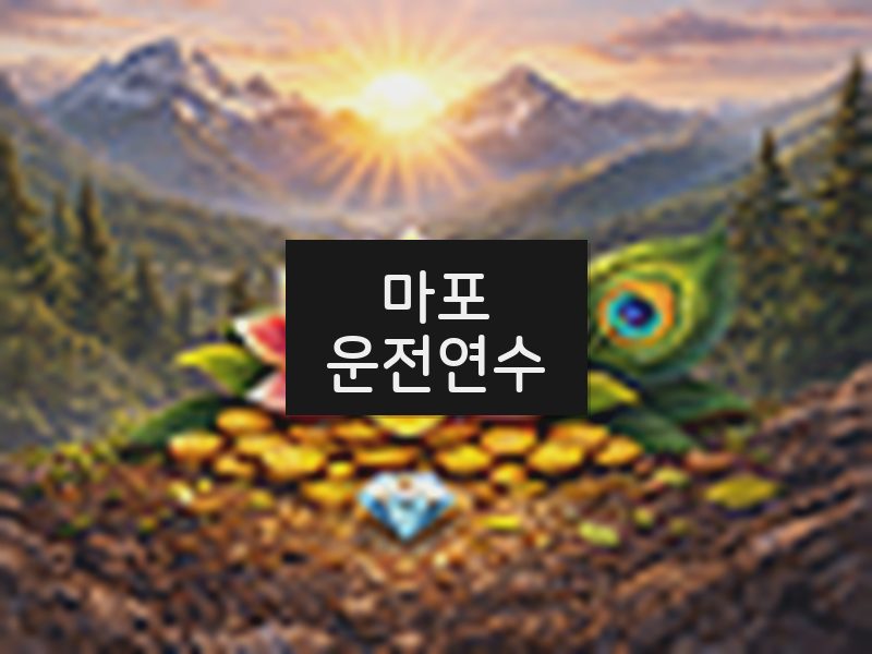 마포운전연수 후기