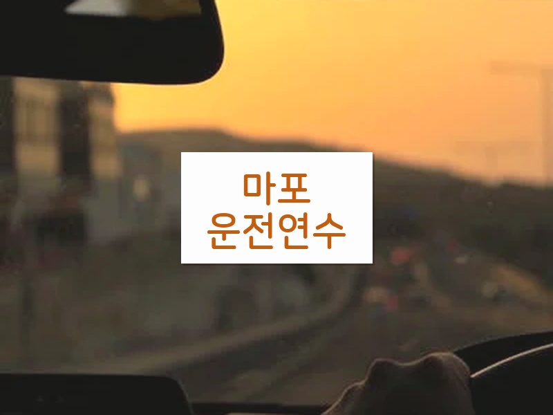 마포운전연수 후기