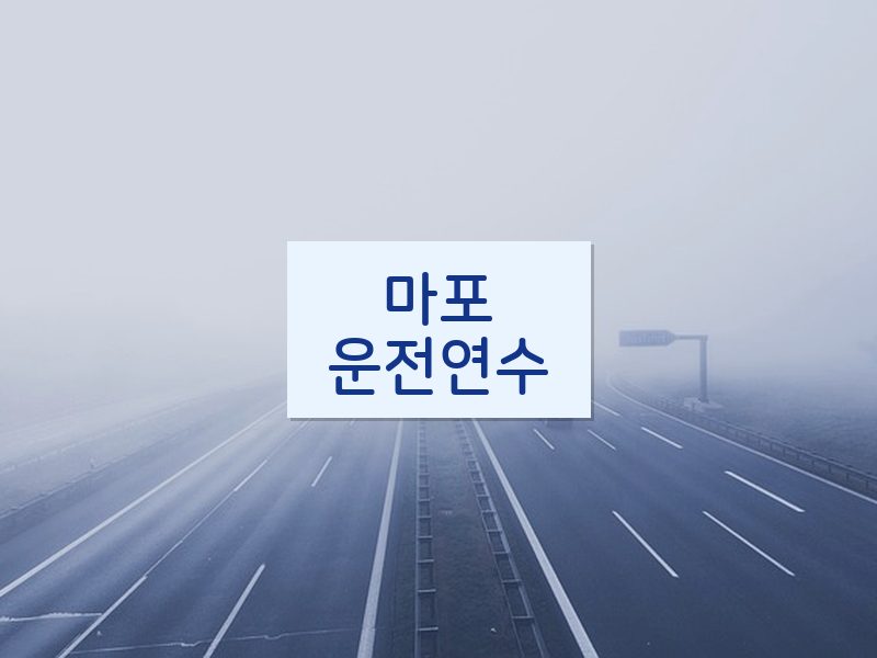 마포운전연수 후기