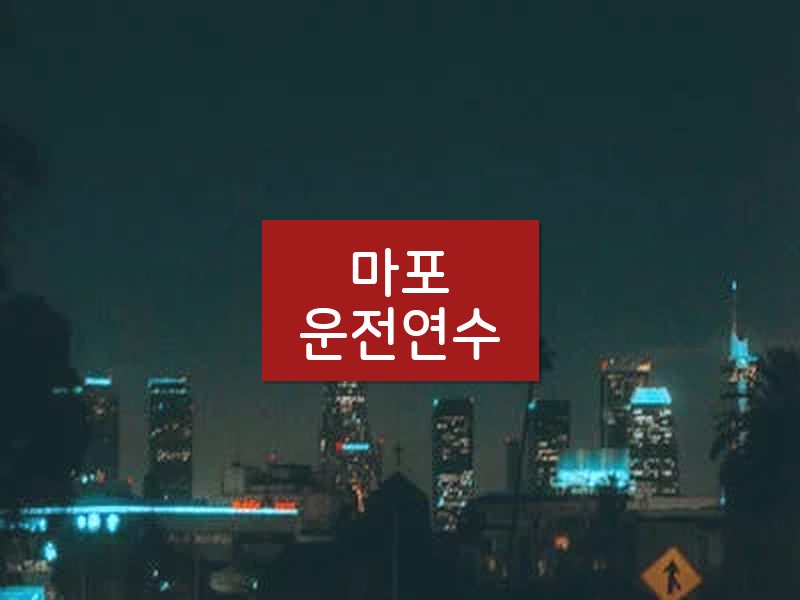 마포운전연수 후기