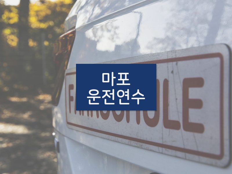 마포운전연수 후기