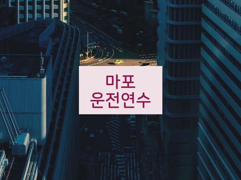 마포운전연수 후기