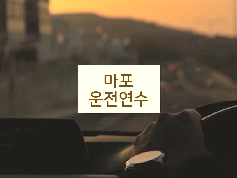 마포운전연수 후기