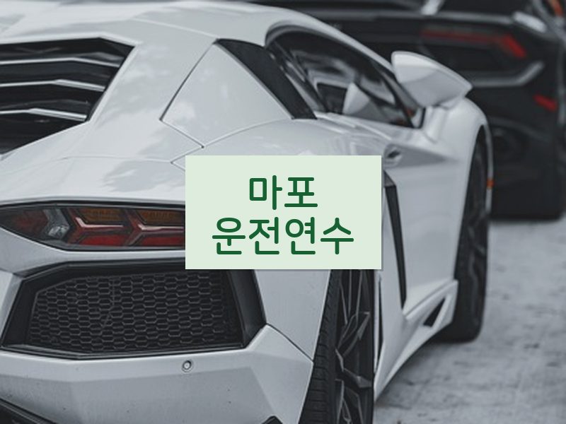 마포운전연수 후기