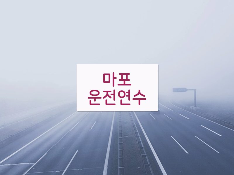 마포운전연수 후기