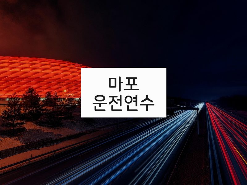 마포운전연수 후기