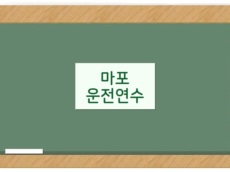 마포운전연수 후기