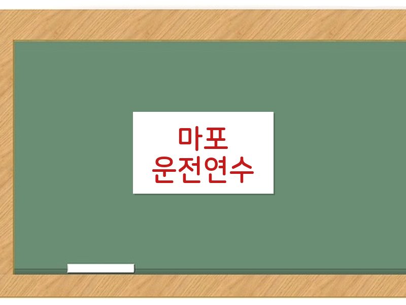 마포운전연수 후기
