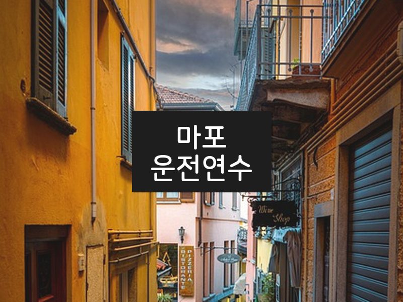 마포운전연수 후기