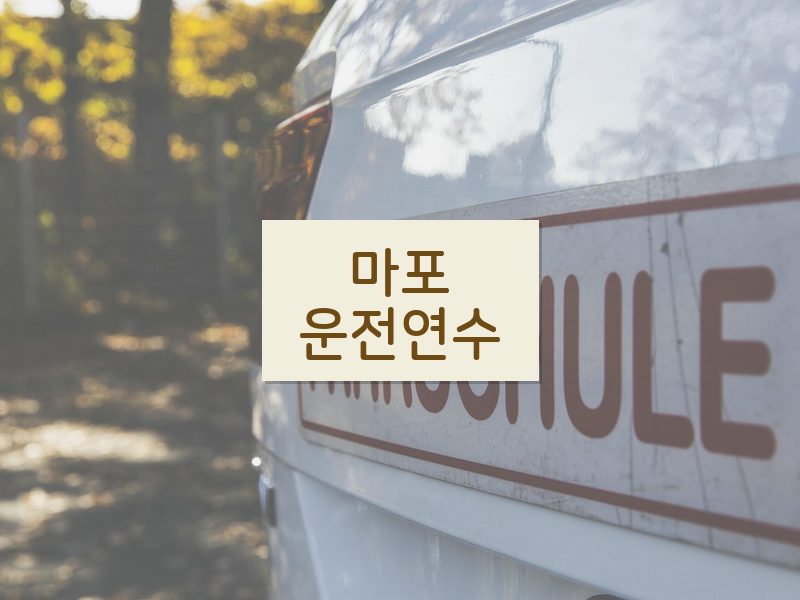 마포운전연수 후기