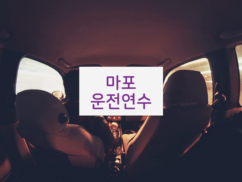 마포운전연수 후기