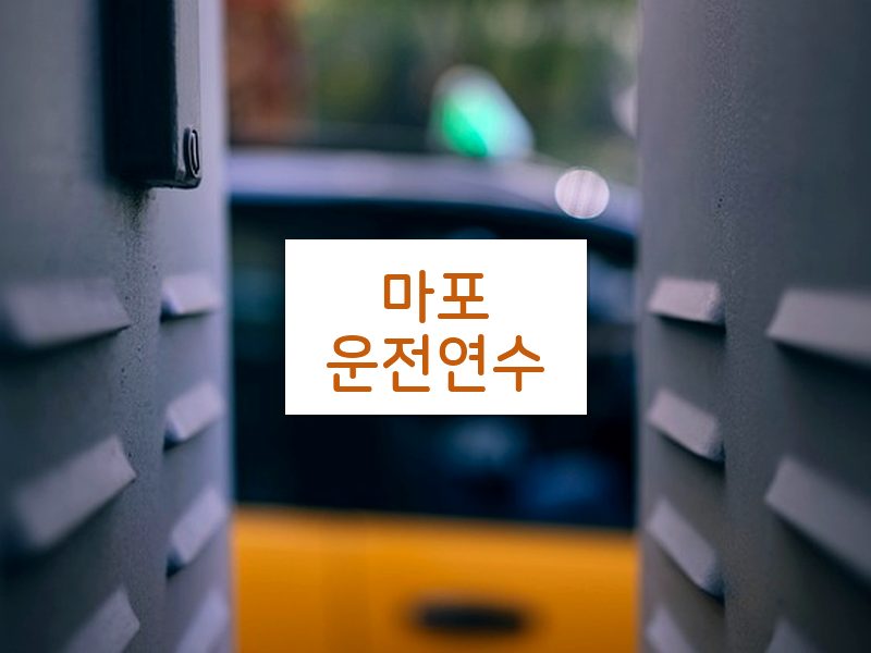 마포운전연수 후기