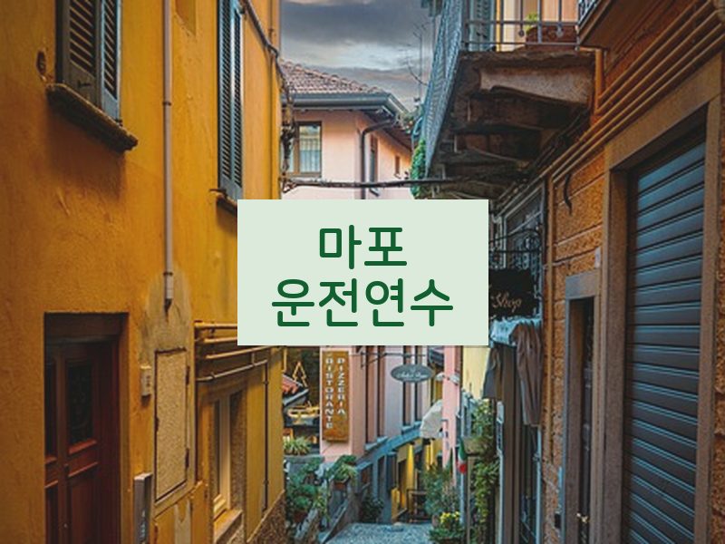 마포운전연수 후기