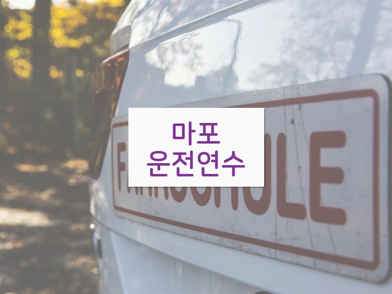 마포운전연수 후기