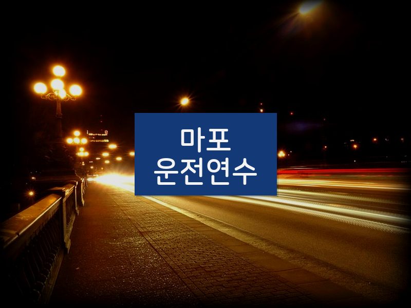마포운전연수 후기