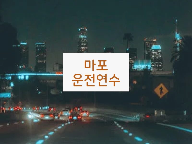 마포운전연수 후기