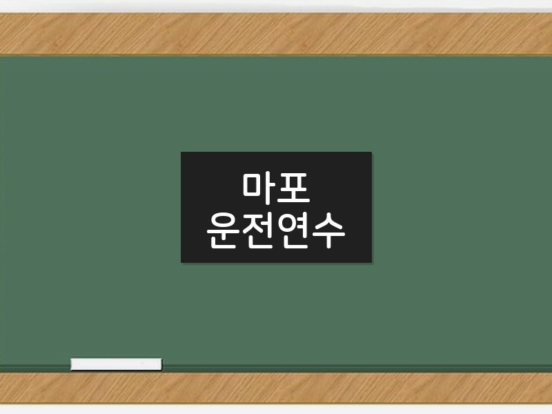 마포운전연수 후기