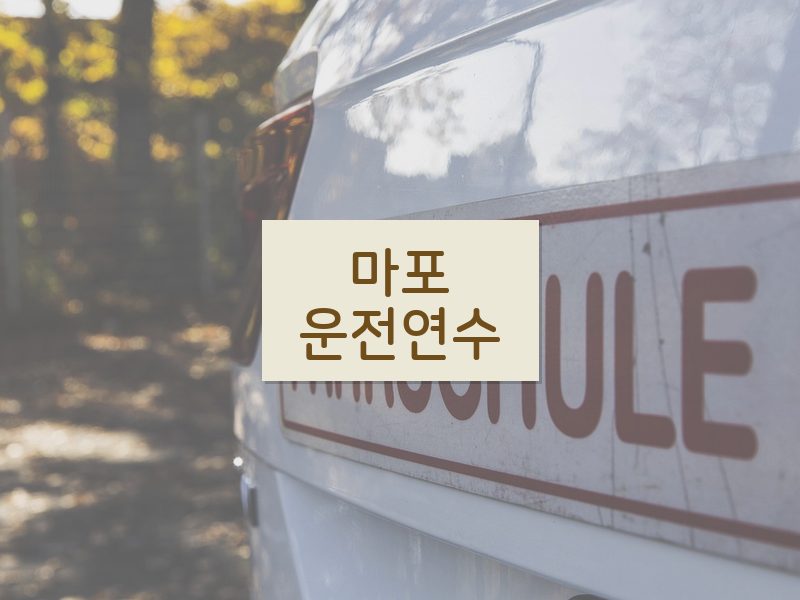 마포운전연수 후기