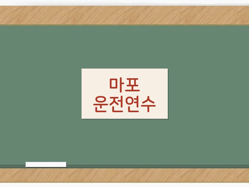 마포운전연수 후기