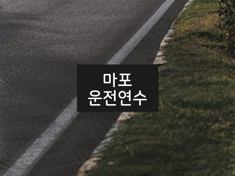마포운전연수 후기