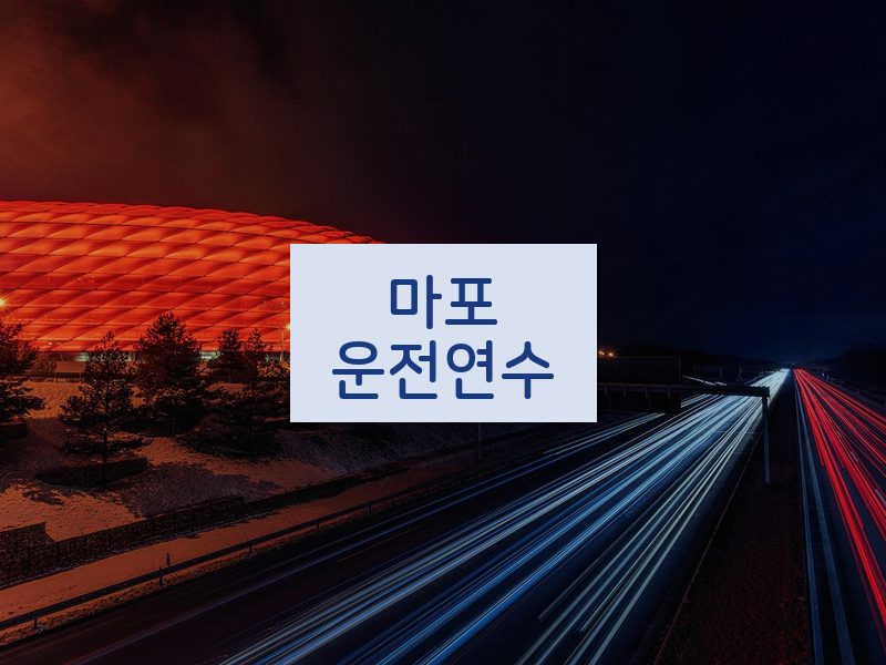 마포운전연수 후기