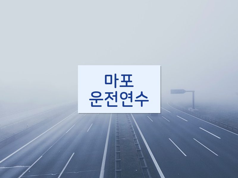 마포운전연수 후기