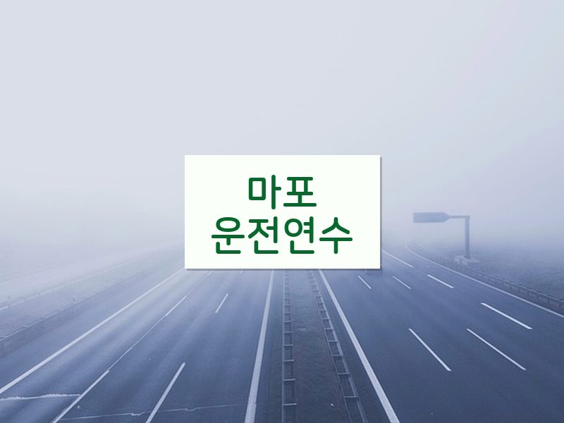 마포운전연수 후기