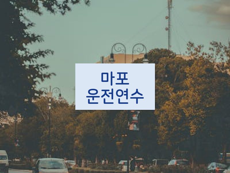 마포운전연수 후기