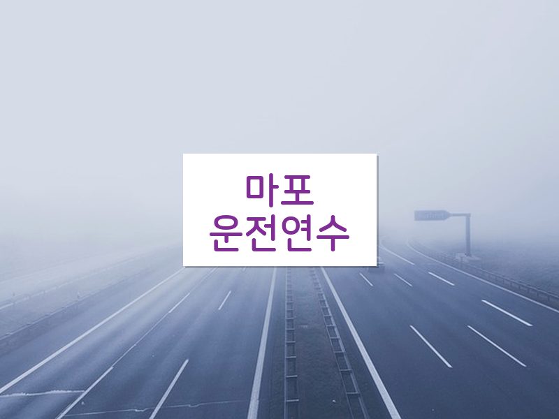 마포운전연수 후기