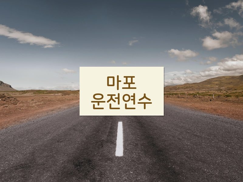 마포운전연수 후기