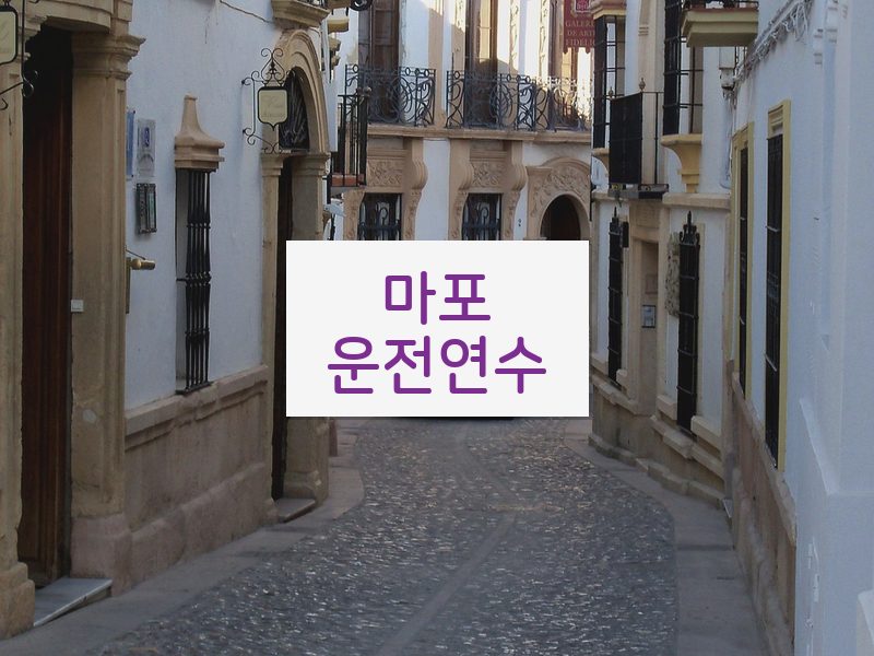 마포운전연수 후기