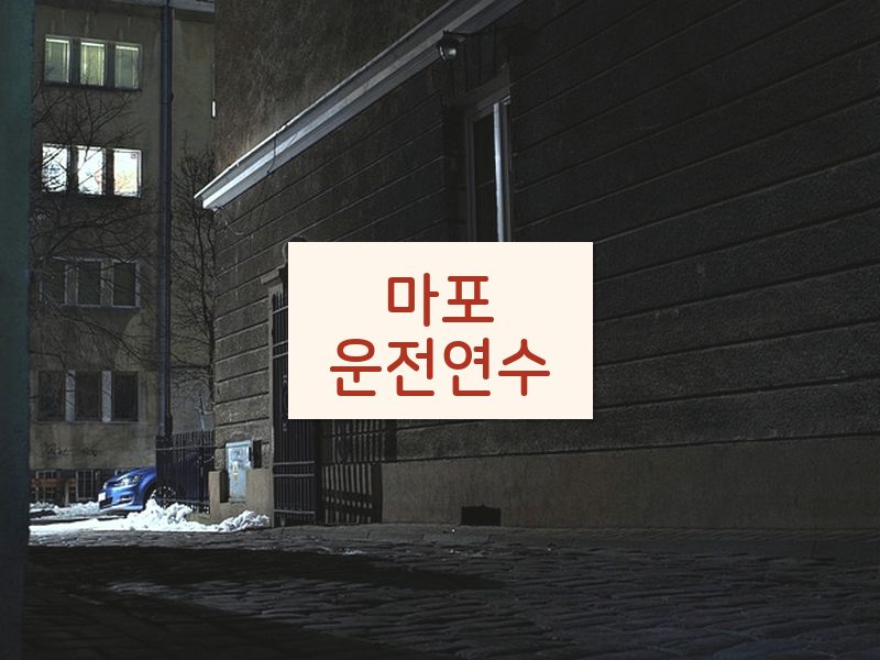 마포운전연수 후기