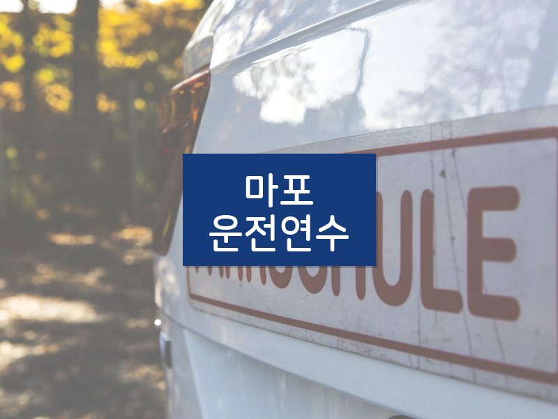 마포운전연수 후기