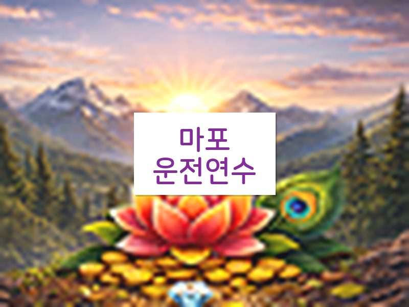 마포운전연수 후기