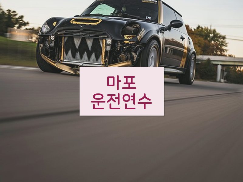 마포운전연수 후기
