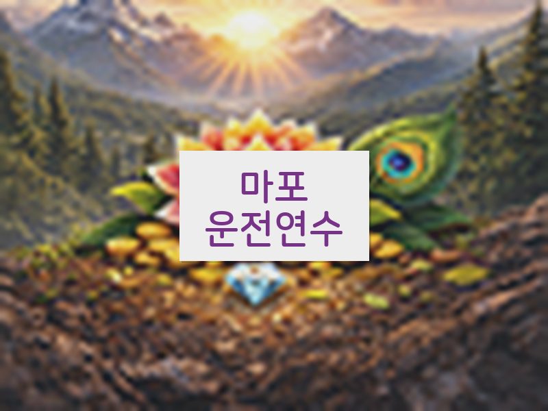 마포운전연수 후기