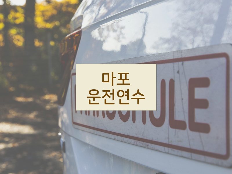 마포운전연수 후기