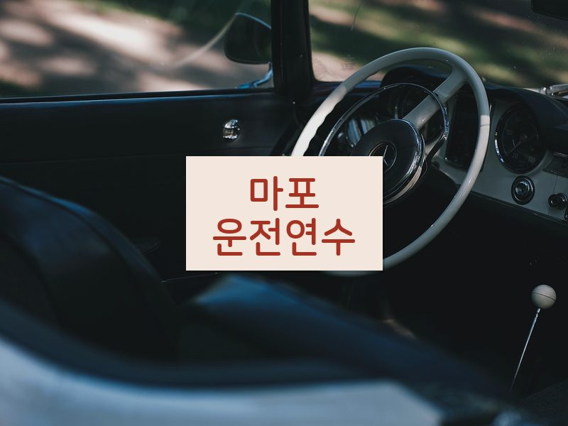 마포운전연수 후기